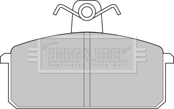 BORG & BECK stabdžių trinkelių rinkinys, diskinis stabdys BBP1348